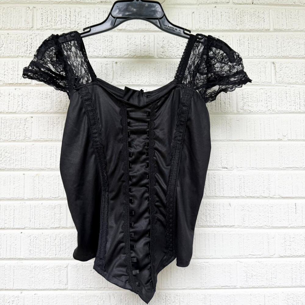 Y2K Black Corset Style Top